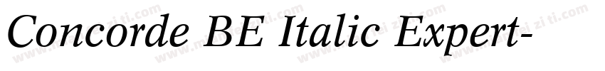 Concorde BE Italic Expert字体转换